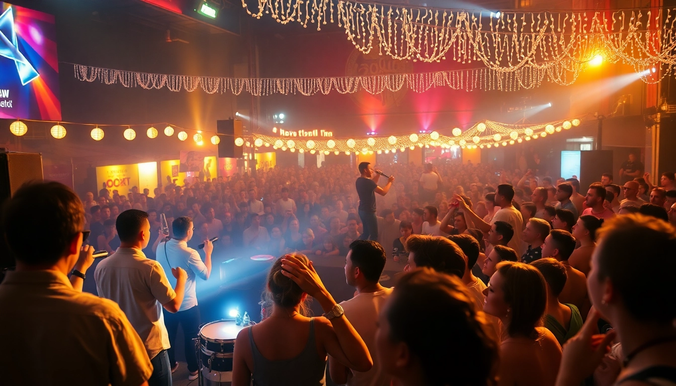 Evenimente Cluj, concert live vibrant cu mulțimea bucurosă, atmosferă festivă.