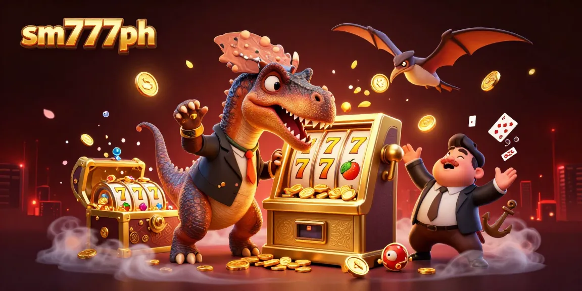 Experience jackpot excitement at sm777ph with a pachycephalosaurus and winning slot machine action.