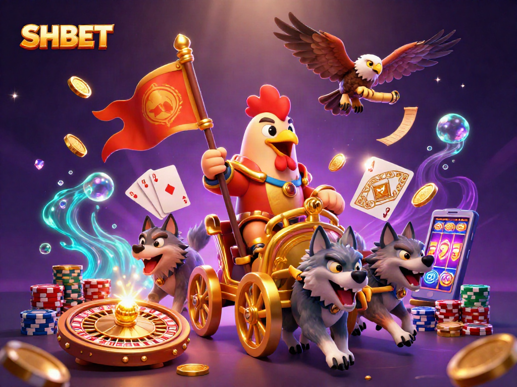 Experience SHBET's dynamic gaming with exciting casino characters and vivid elements.