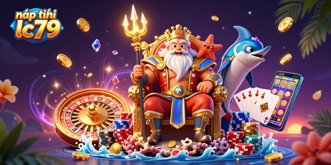 Nạp tiền LC79 nhận thưởng hấp dẫn với hình ảnh minh họa casino 3D sống động