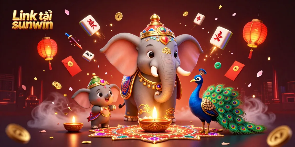Experience thrilling gameplay with the Link tải sunwin app showcasing vibrant elements from online gambling.