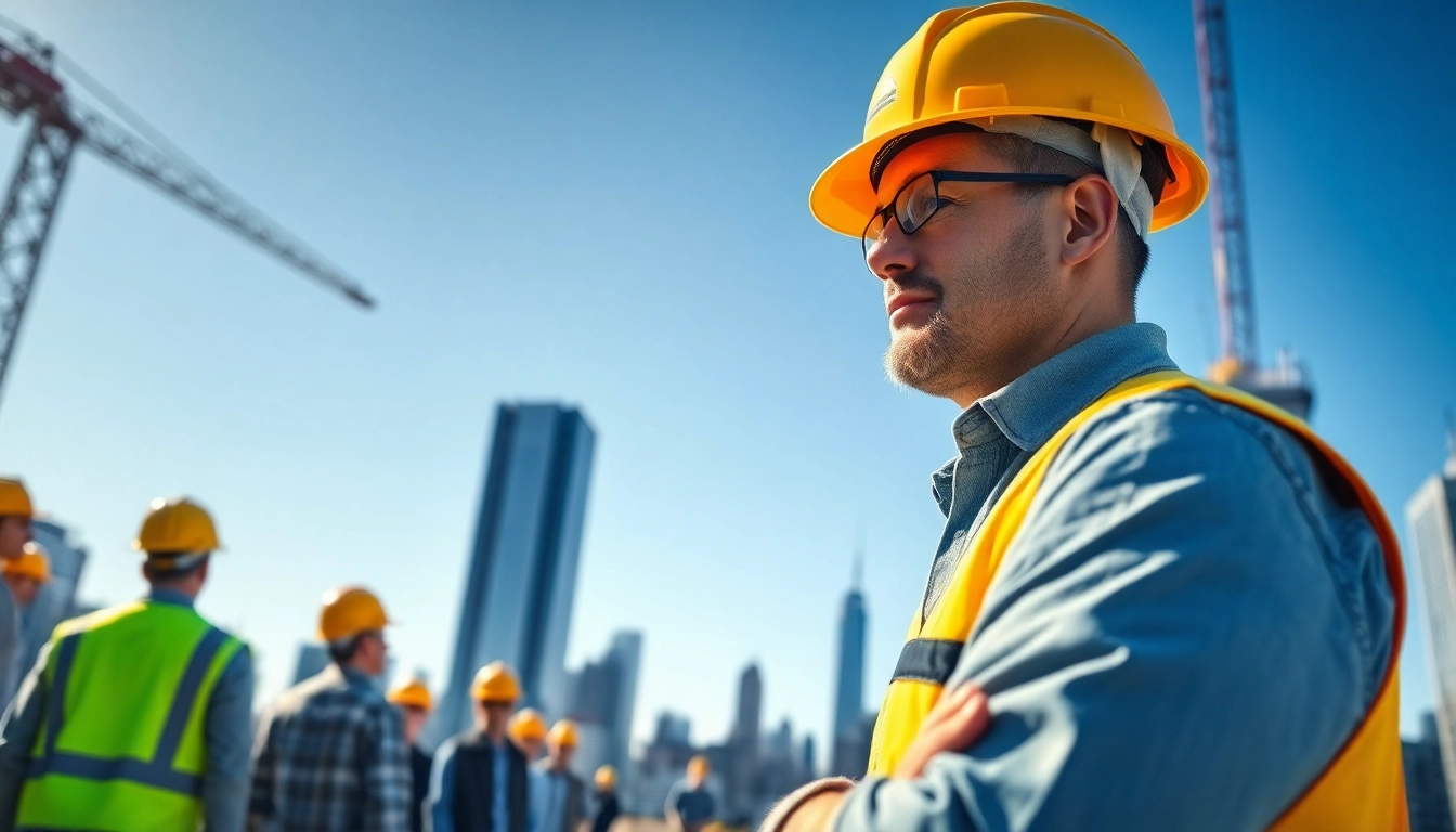 Experienced New York City Commercial General Contractor managing a diverse team on a construction site.