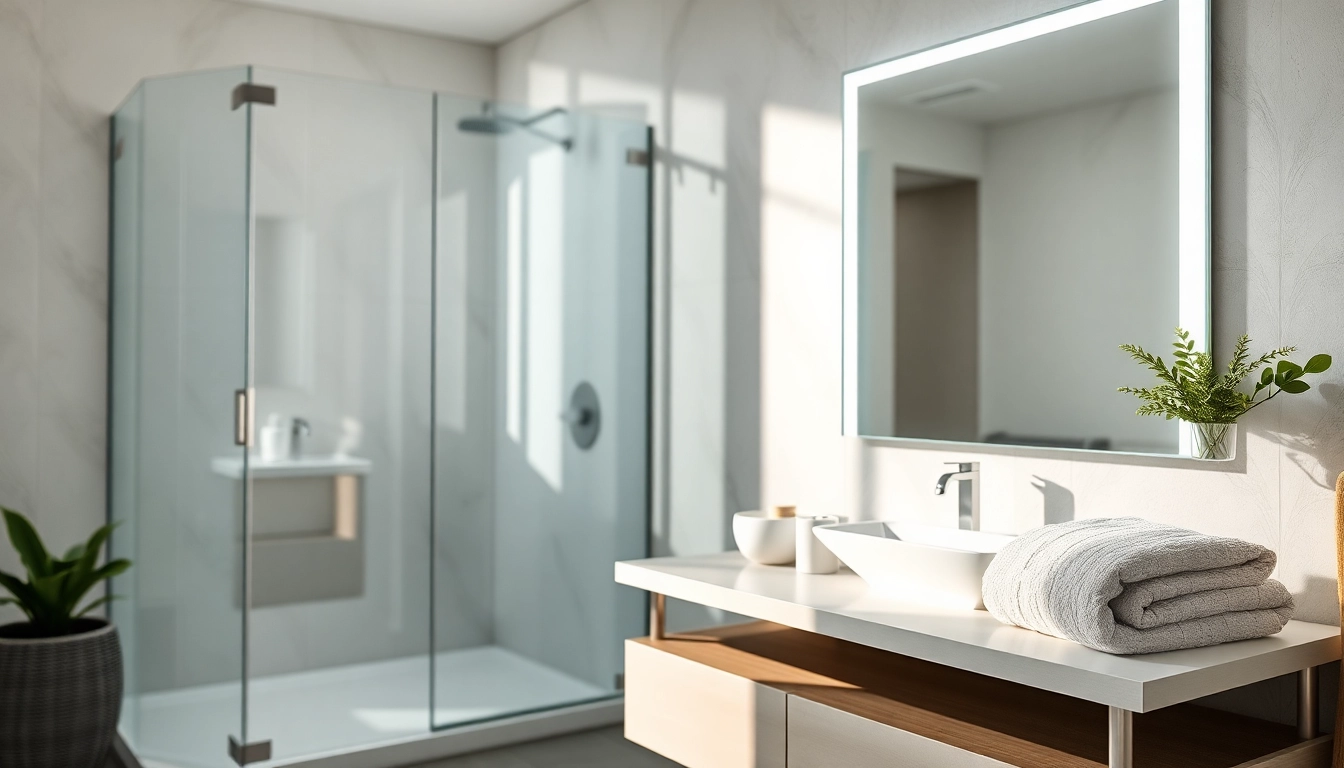 Admire elegant showers au with sleek design and luxurious finishing in a modern bathroom setting.