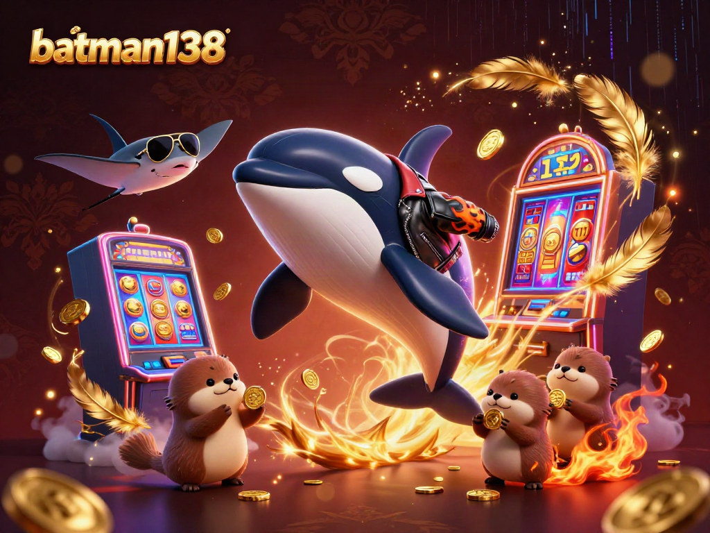 Experience the thrill of batman138 with a dynamic scene featuring cartoon characters and casino elements.