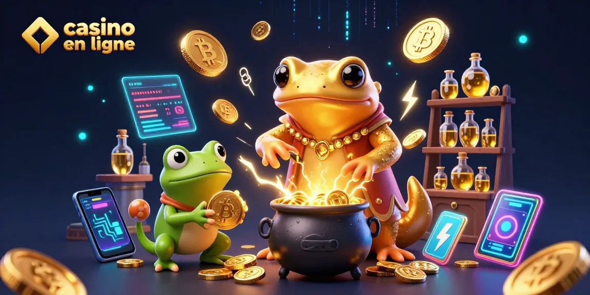 Gagnez au casino en ligne avec des pièces d'or et des crypto-monnaies étincelantes.