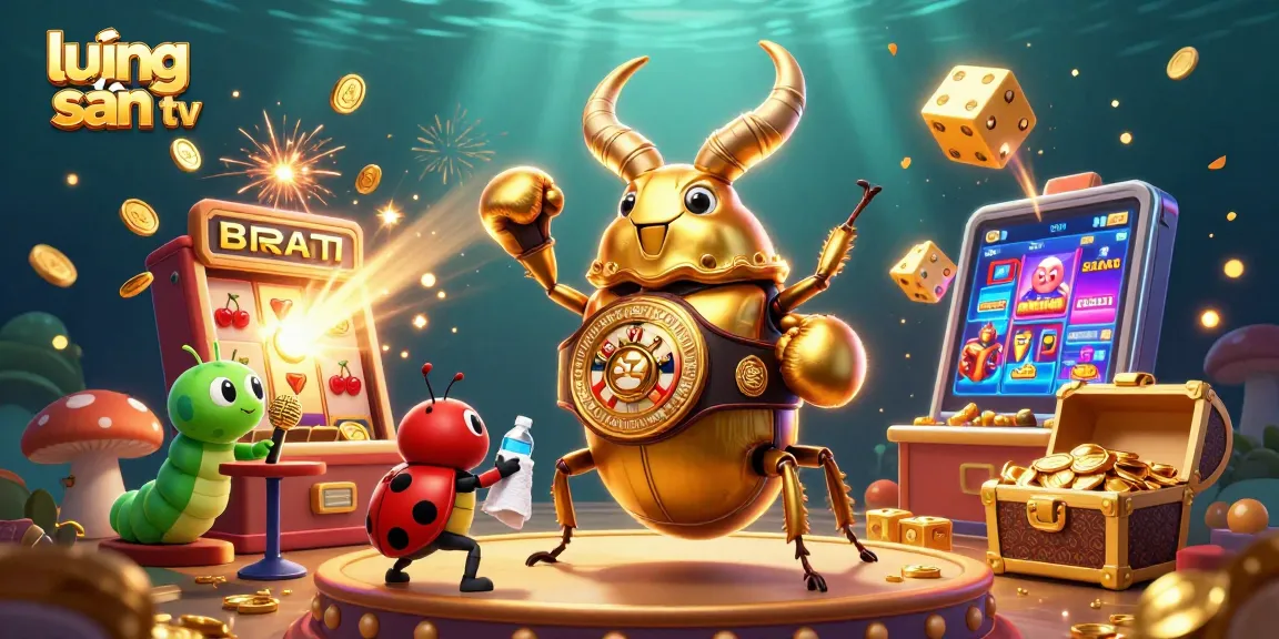 Experience thrill at lương sơn tv with a giant stag beetle and engaging casino elements.