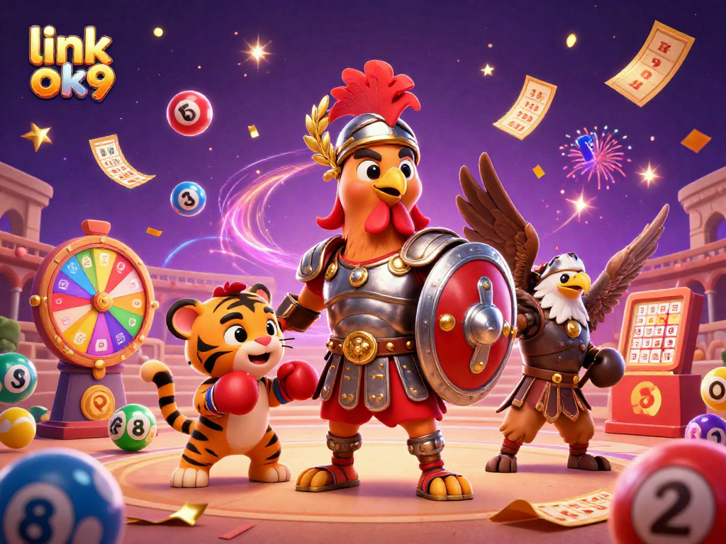 Engage in thrilling casino action with link ok9 showcasing dynamic lottery elements and cartoon characters.