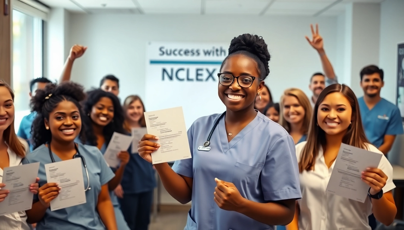 Celebrating nursing students in Houston NCLEX review testimonials after passing their exams.