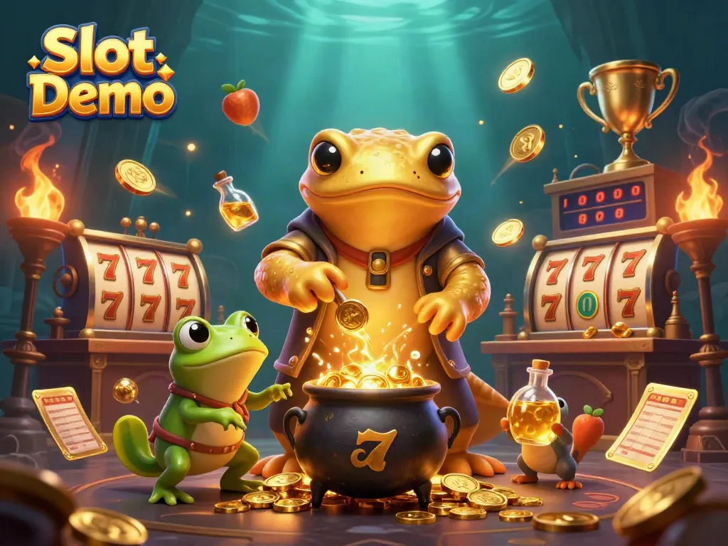 Spin the Slot Demo with our golden salamander alchemist and bursting gold elements for gambling fun.