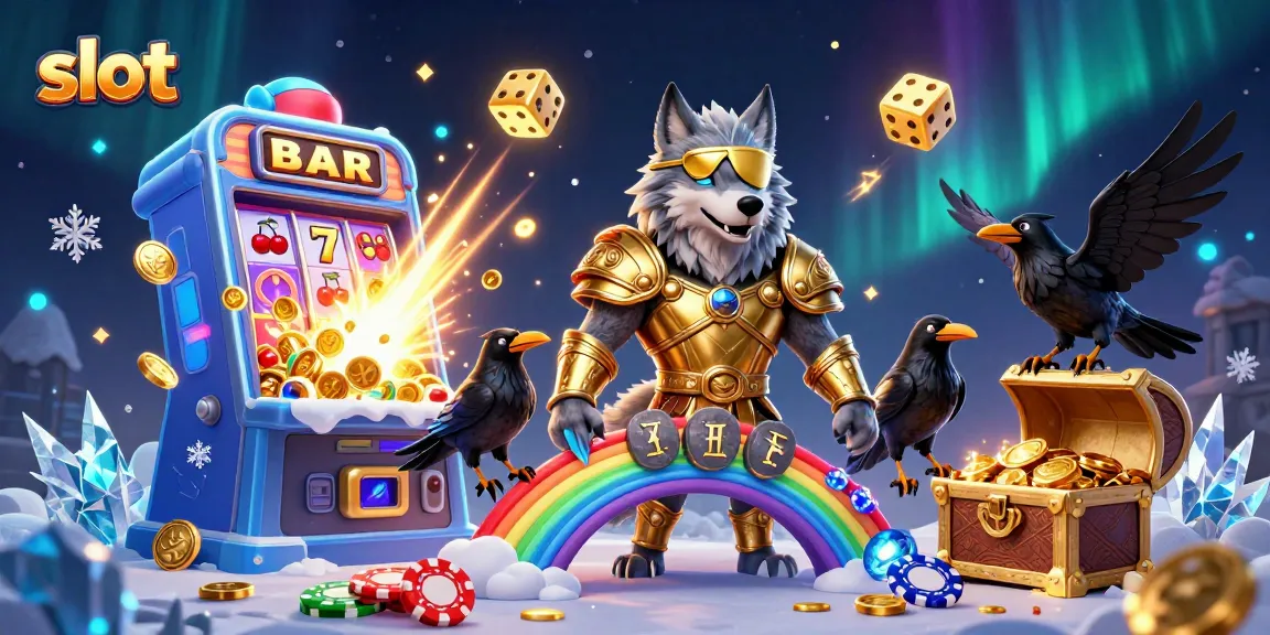 Experience thrilling slot action with a jackpot explosion in a vibrant casino scene featuring Norse characters