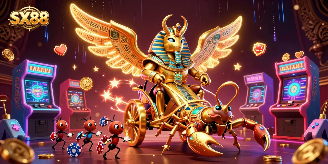 SX88 offers thrilling gaming experiences with vibrant 3D characters in a dazzling casino setting.