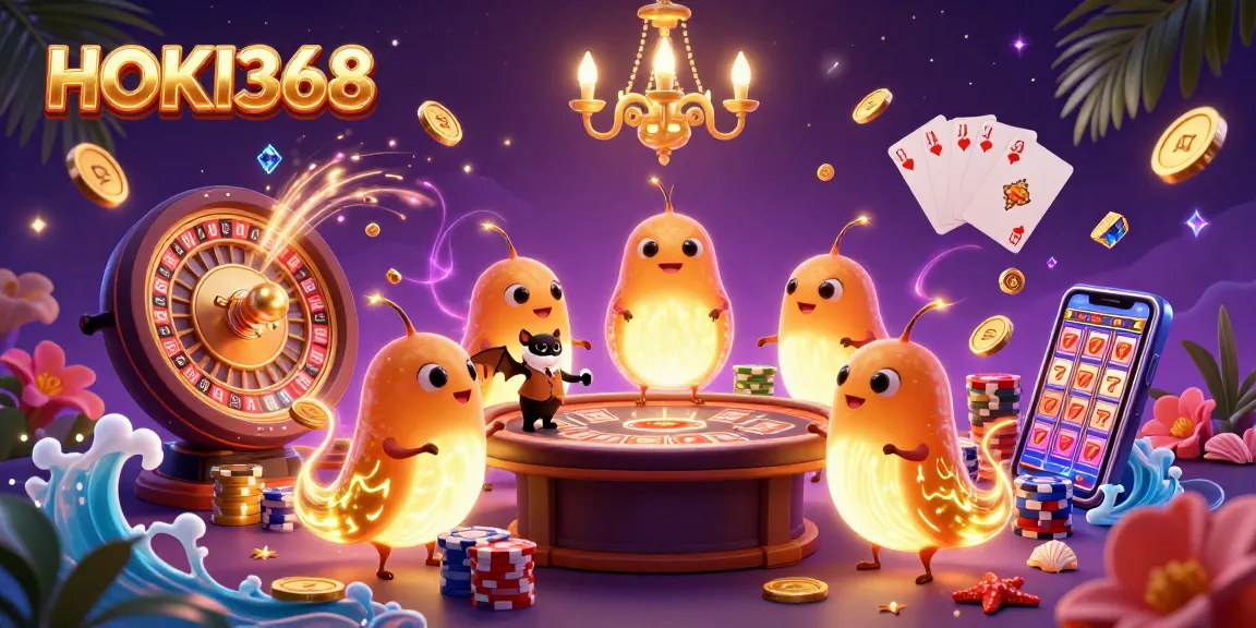 Win big with HOKI368 as glowworms illuminate the vibrant casino atmosphere