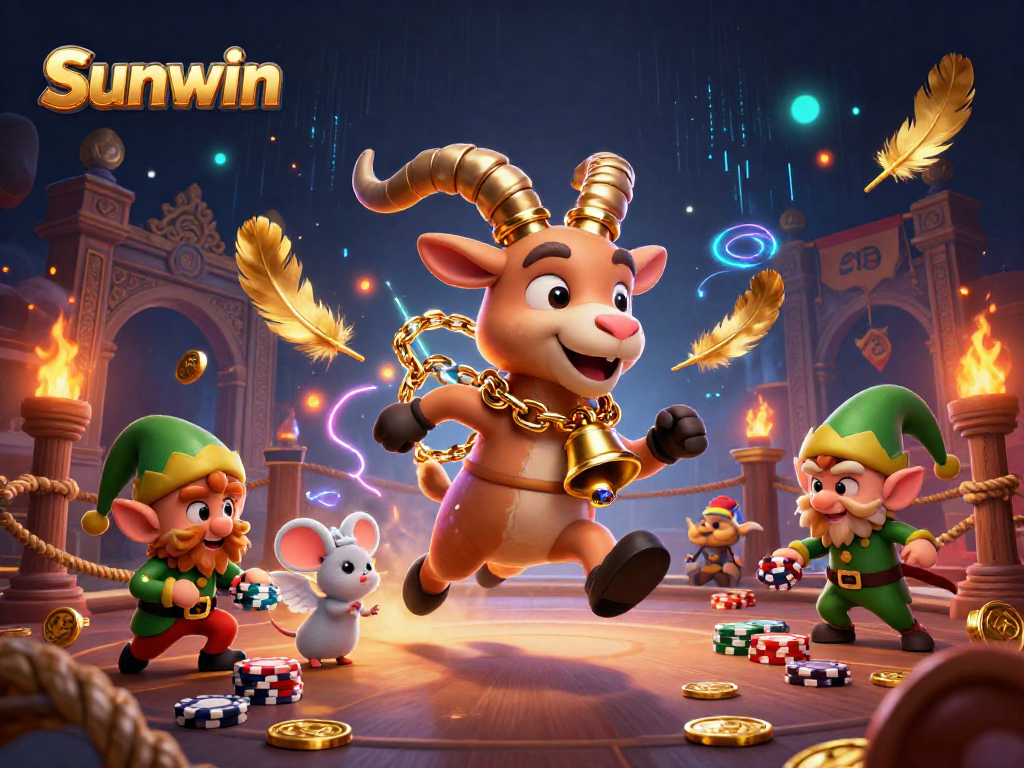 Sunwin engages players with thrilling gaming action in a lively casino scene.