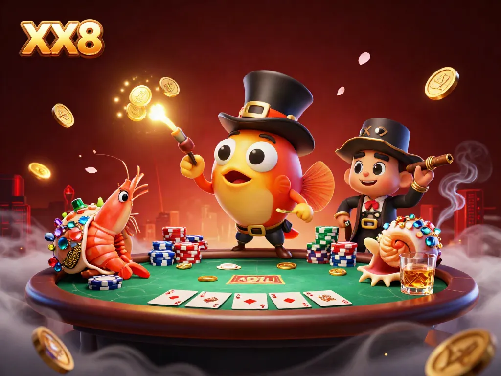 Experience exciting gameplay at XX8 with vibrant characters and dynamic poker elements.