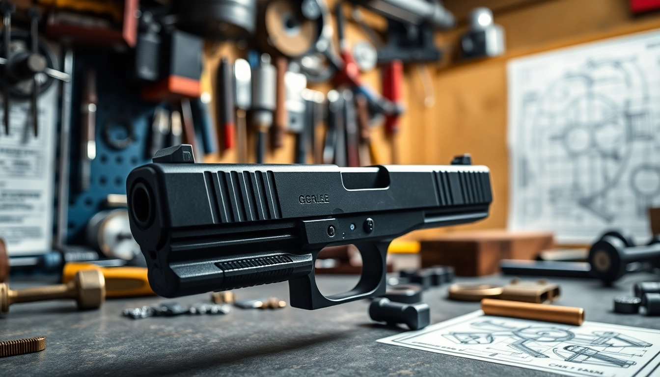 Inspect the glock 17 slide showcasing its detailed craftsmanship and design.