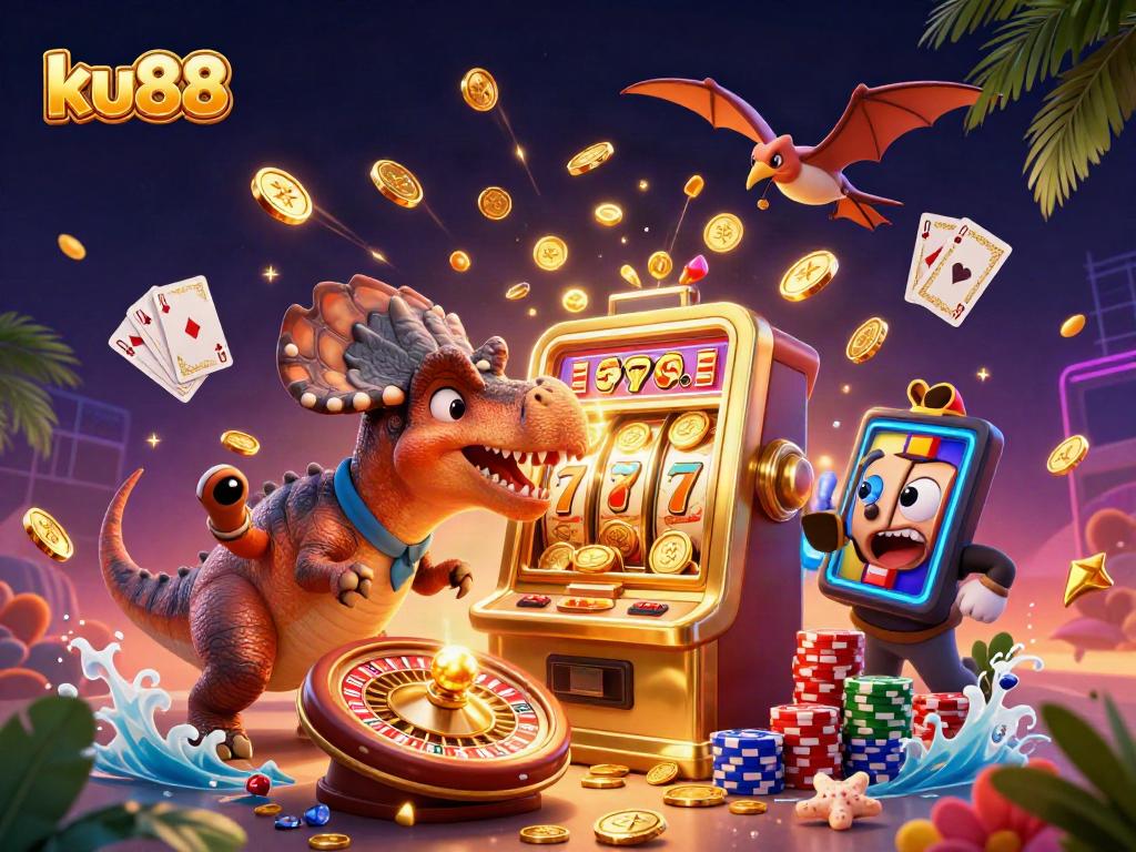 Experience exciting jackpot wins at ku88 with vibrant characters and dynamic casino elements.