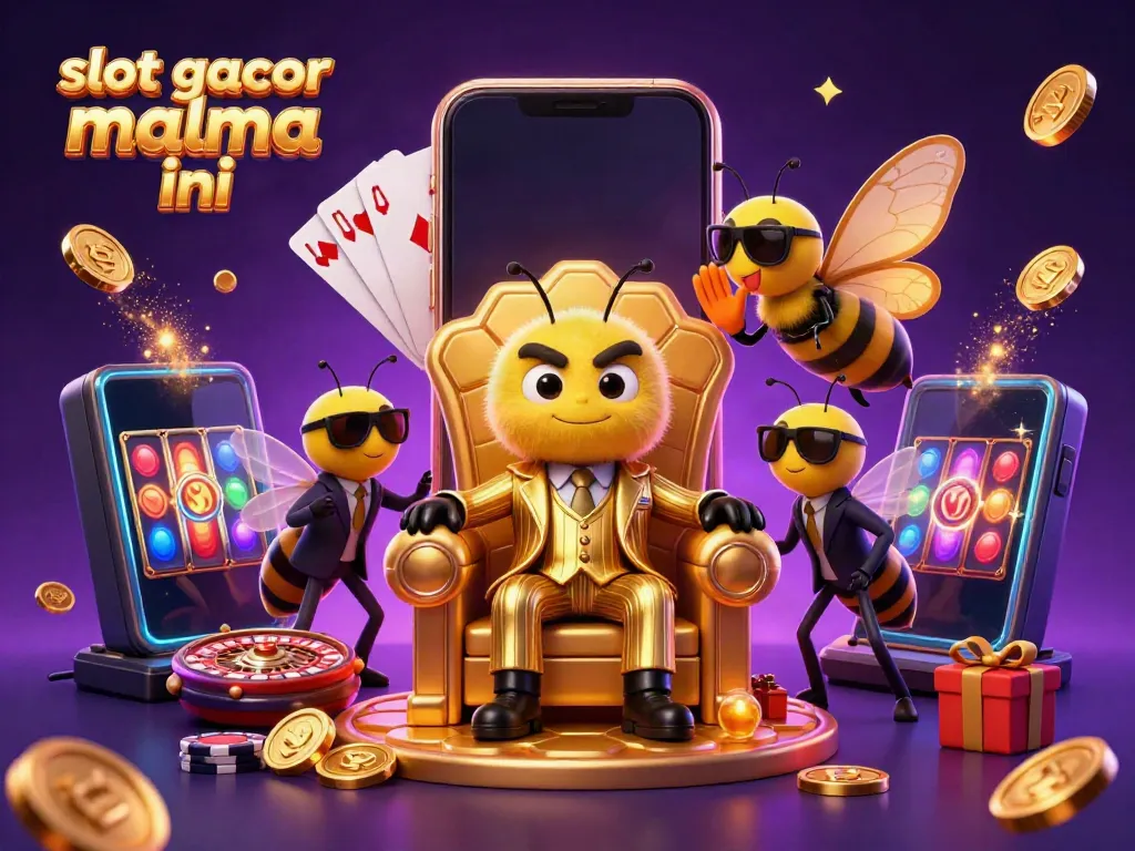 Engage in the excitement of slot gacor malma ini with an illustrated scene featuring vibrant casino elements.