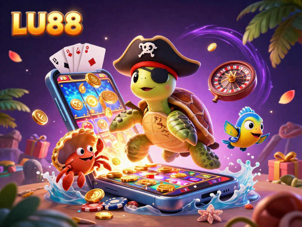 LU88 engages players with a vibrant underwater casino adventure featuring magical ocean-themed characters and elements.