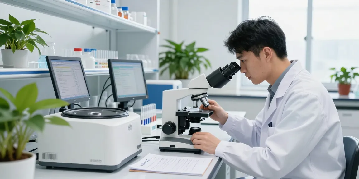 Analyzing vetted retatrutide sources in a modern lab setting with scientific equipment and data displays.