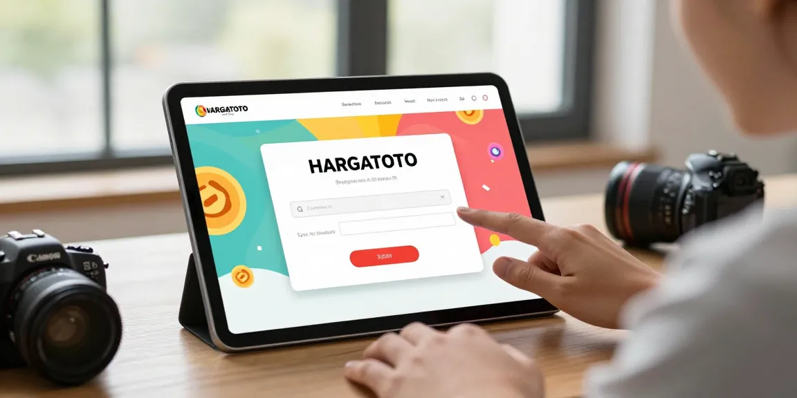 HARGATOTO login portal interface showcasing user-friendly access to online lottery services.