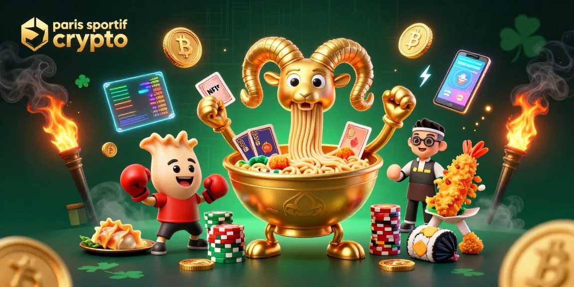 Placer des paris sportif crypto tout en gagnant avec ce visuel dynamique de crypto et jeux.