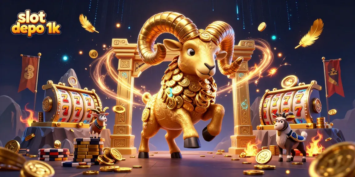 Permainan slot depo 1k yang seru dengan ram emas yang memukau di latar casino