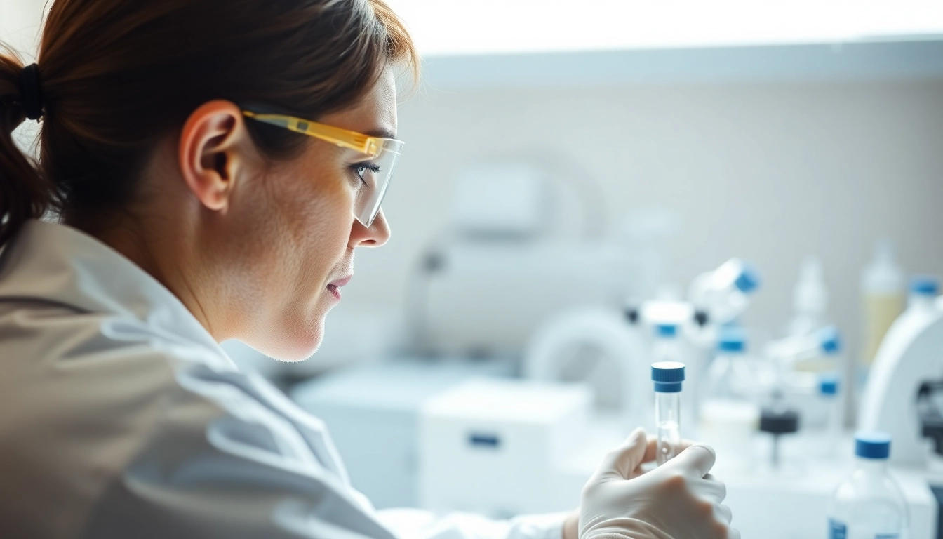 Analyze ss-31 peptide for sale in a professional laboratory filled with scientific equipment.
