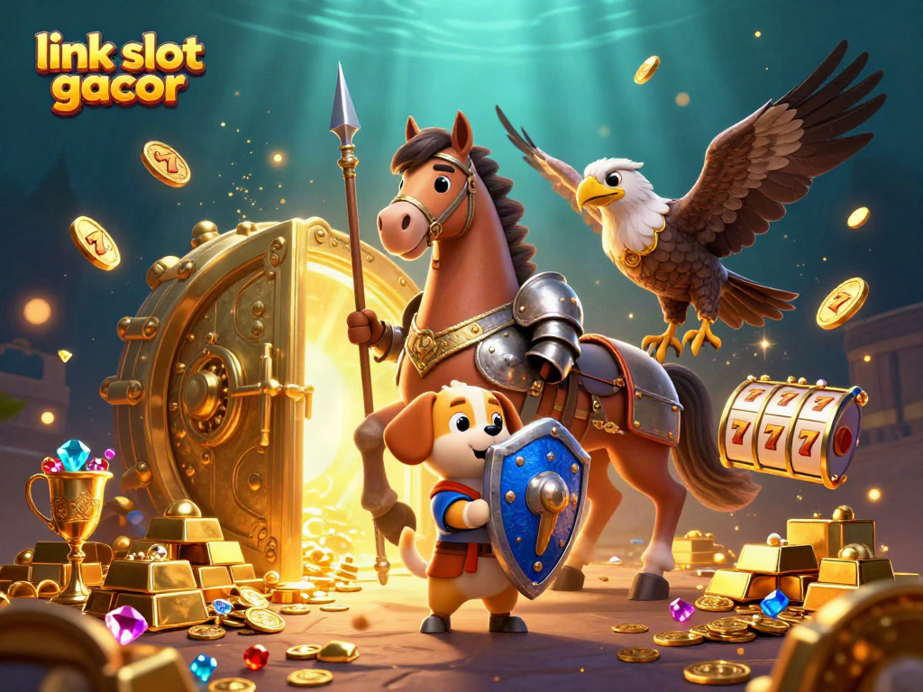 Mainkan link slot gacor dengan karakter menarik dalam ilustrasi 3D yang penuh harta dan kegembiraan.