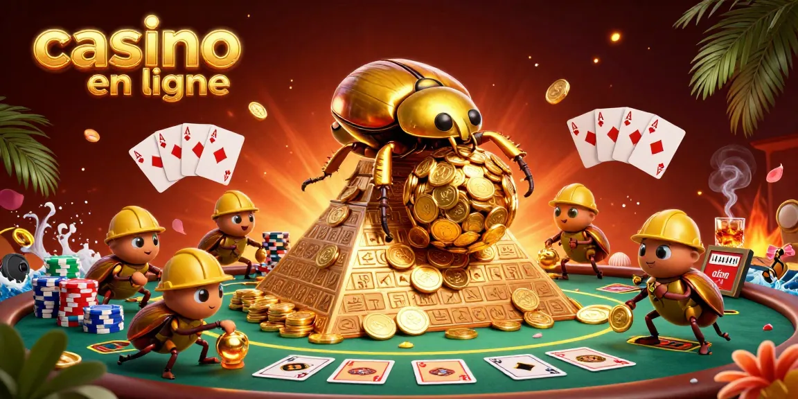 Jouer au casino en ligne avec des personnages amusants dans un décor vibrant et riche en or.