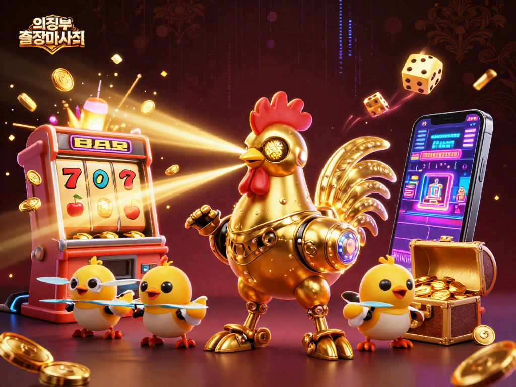 Experience exciting 의정부출장마사지 gameplay with a dynamic illustration featuring vibrant casino elements and characters.