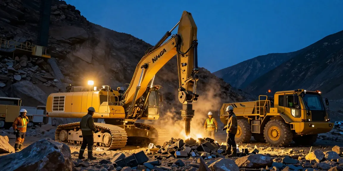 NAGA2000 machinery in action at a gold mining site, showcasing professionals operating high-tech mining equipment.